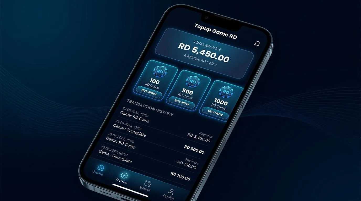 Interface top up game royal dream di RD Top Up Plus